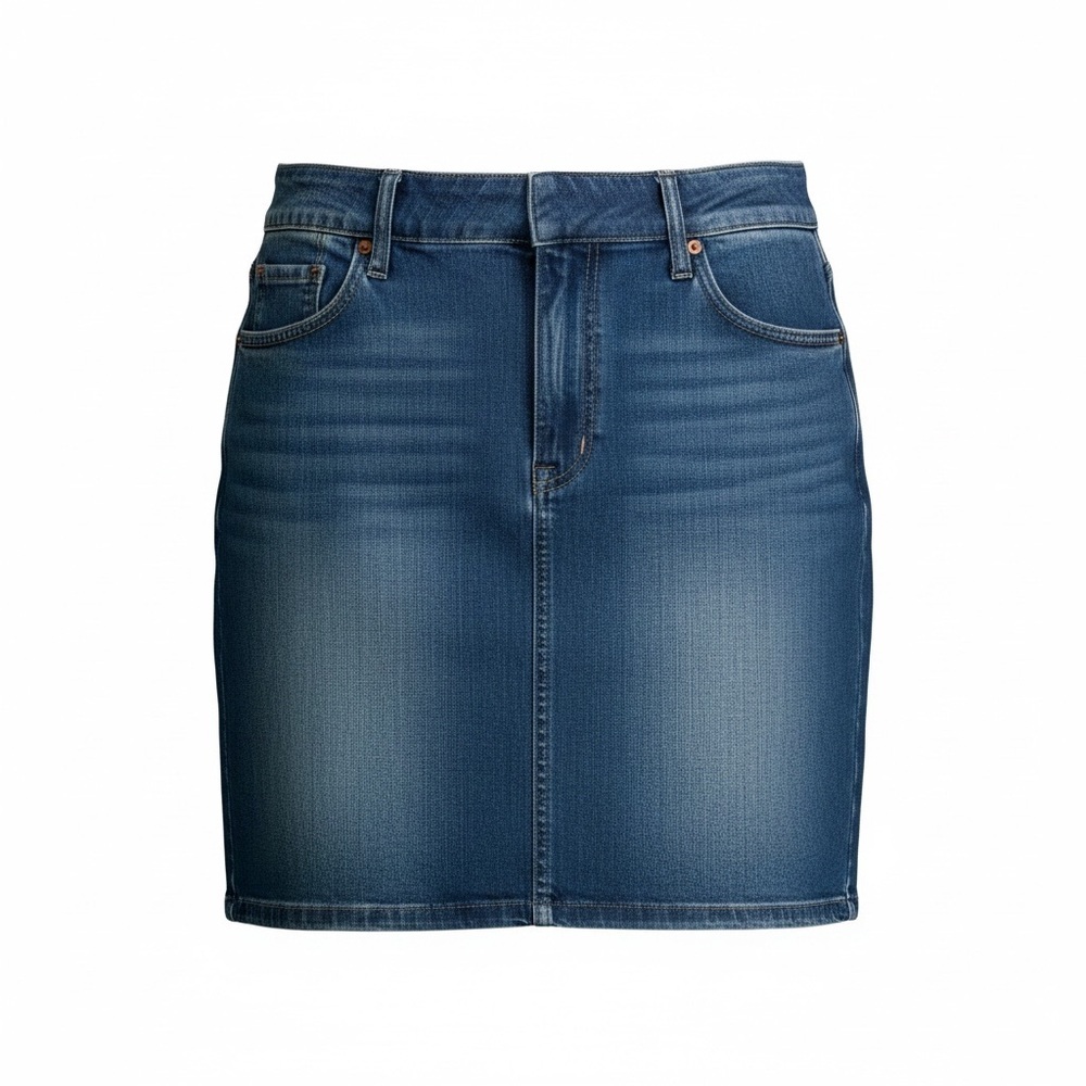 Ann Taylor Denim Pencil Skirt Women’s Size 12 Blue Stretch Midi Skirt